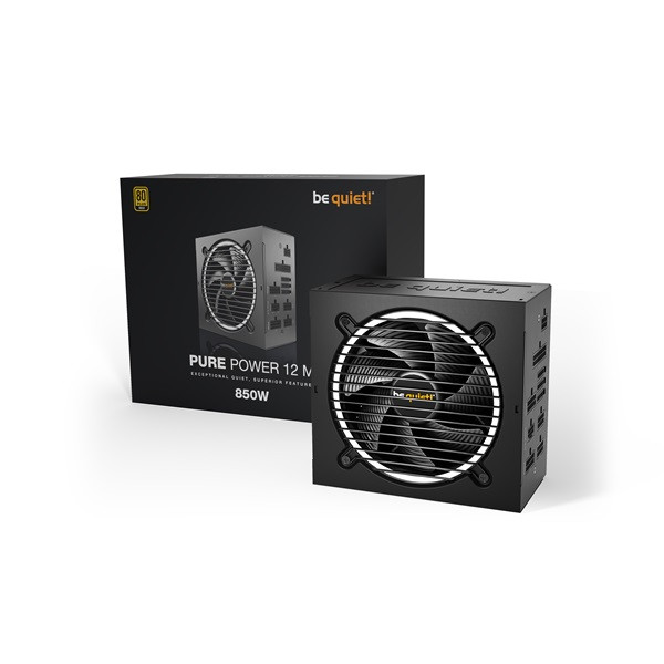 Be quiet! Tápegység 850w - pure power 12 m (80+ gold, atx3.0, fekete)