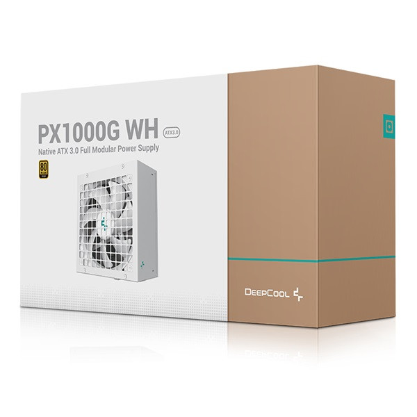 Deepcool tápegység 1000w - px1000-g wh eu (80 plus gold, atx3.0,  aktív pfc, full moduláris, fehér)