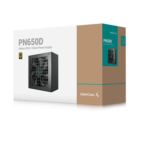Deepcool tápegység 650w - pn650-d (80 plus gold, atx3.1, pci-e 5.1, aktív pfc, 12cm)