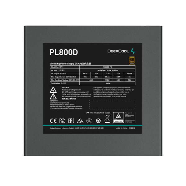 Deepcool tápegység 800w - pl800-d (80 plus bronze, atx3.0, aktív pfc, 12cm )