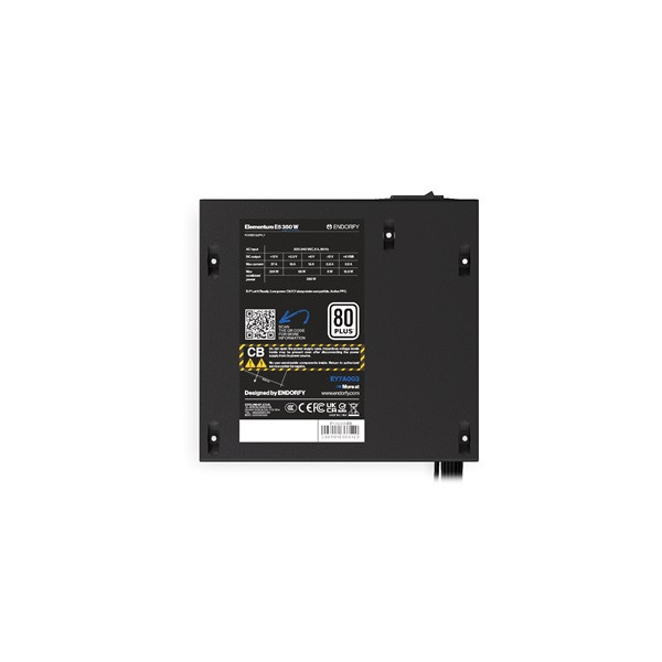 Endorfy tápegység - elementum e5 350 w (80 plus, aktív pfc, 12cm, fekete)