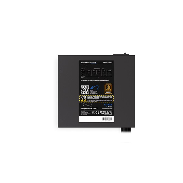 Endorfy tápegység - vero l5 bronze 700 w (80+ bronze, 12cm, fekete)