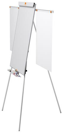 Flipchart tábla, mágneses felület, 2 db segédkarral, NOBO "Essentials", fehér