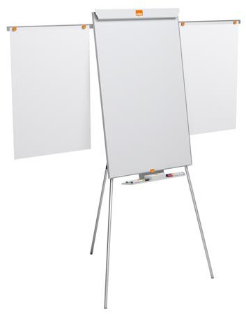 Flipchart tábla, mágneses felület, 2 db segédkarral, NOBO "Essentials", fehér