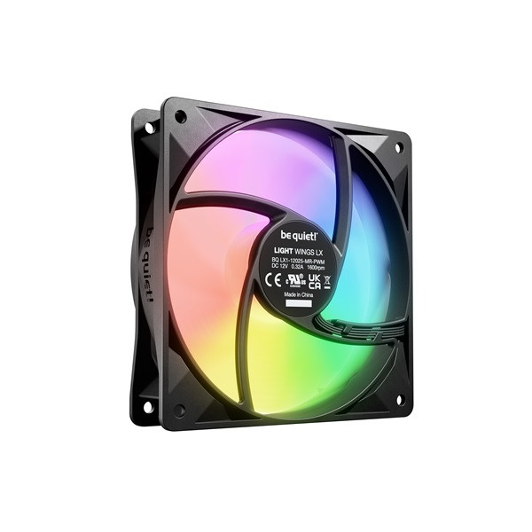 Be quiet! Cooler 12cm - light wings lx 120mm pwm (rgb, 1600rpm, 25,5db, fekete)
