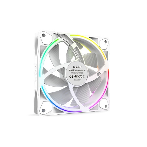 Be quiet! Cooler 12cm - light wings white 120mm pwm triple pack (rgb, 1700rpm, 20,6db, fehér)