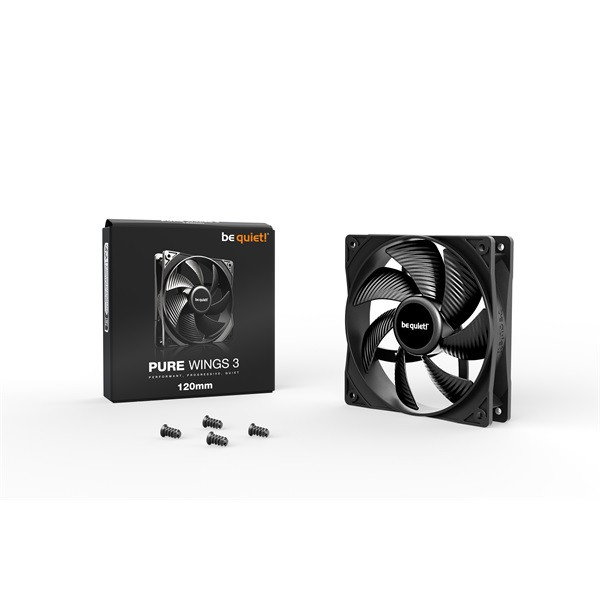 Be quiet! Cooler 12cm - pure wings 3 120mm (1600rpm, 25,5db, fekete)