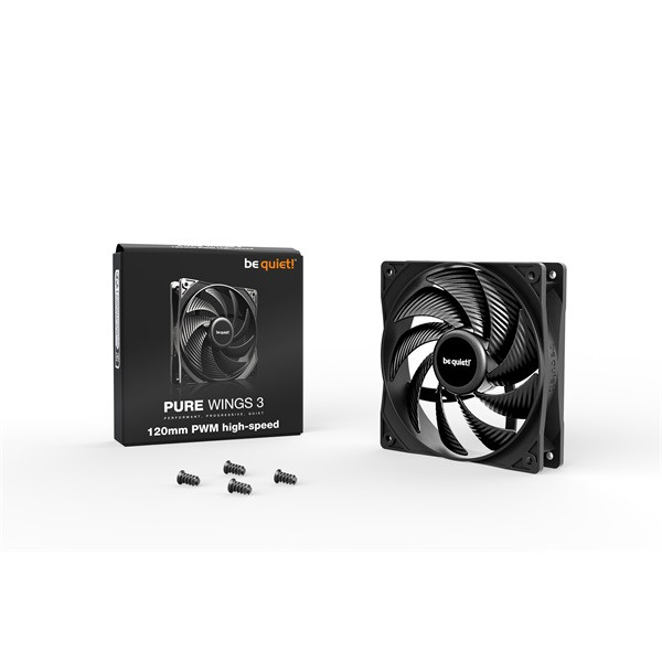 Be quiet! Cooler 12cm - pure wings 3 120mm pwm high-speed (2100rpm, 30,9db, fekete)