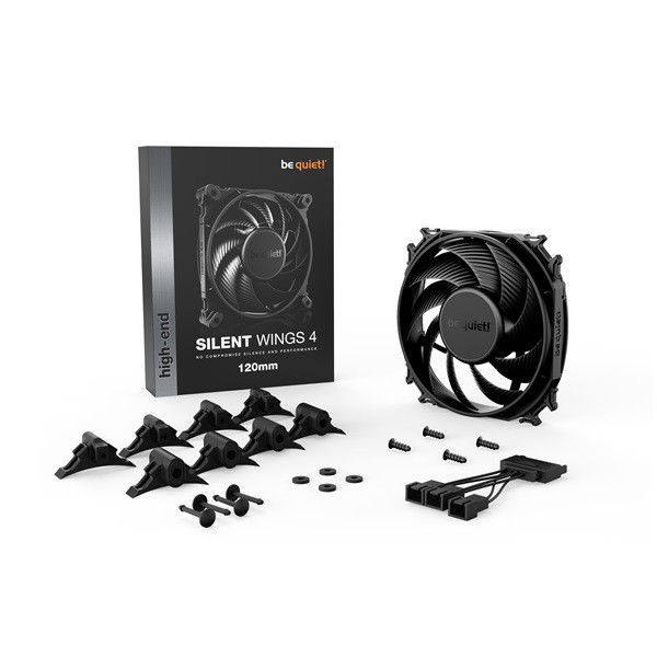 Be quiet! Cooler 12cm - silent wings 4 120mm (1600rpm, 18,9db, fekete)