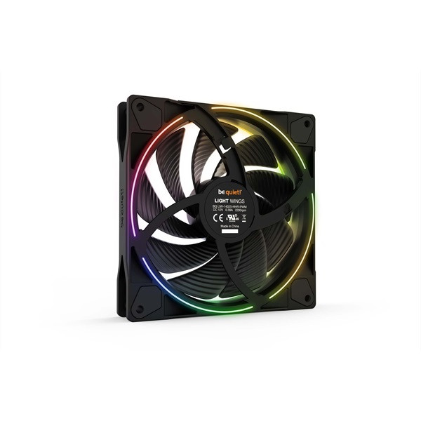 Be quiet! Cooler 14cm - light wings 140mm pwm high-speed (rgb, 2200rpm, 31db, fekete)