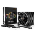 Be quiet! Cooler 14cm - light wings 140mm pwm triple-pack (rgb, 1500rpm, 23,3db, fekete)