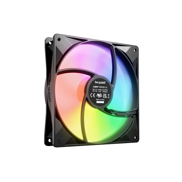 Be quiet! Cooler 14cm - light wings lx 140mm pwm (rgb, 1200rpm, 22,9db, fekete)