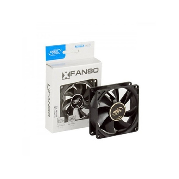 Deepcool cooler 8cm - xfan 80 (20.3db; max. 37,03 m3/h; 2pin molex csati; 8cm, ház hűtésre)