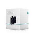 Deepcool cpu cooler - ag300 (30,5 db; max, 62,43 m3/h; 4pin csatlakozó, 3 db heatpipe, 9cm, pwm)