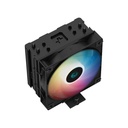 Deepcool cpu cooler - ag400 bk argb (31,6 db; max, 128,93 m3/h; 4pin csatlakozó, 4 db heatpipe, 12cm, pwm)
