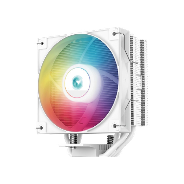 Deepcool cpu cooler - ag400 wh argb (31,6 db; max, 128,93 m3/h; 4pin, 4 db heatpipe, 12cm, pwm, a-rgb led, fehér)