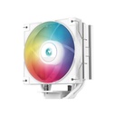 Deepcool cpu cooler - ag400 wh argb (31,6 db; max, 128,93 m3/h; 4pin, 4 db heatpipe, 12cm, pwm, a-rgb led, fehér)