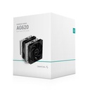 Deepcool cpu cooler - ag620 (29,4 db; max, 115,32 m3/h; 4pin csatlakozó, 6 db heatpipe, 12cm, pwm)