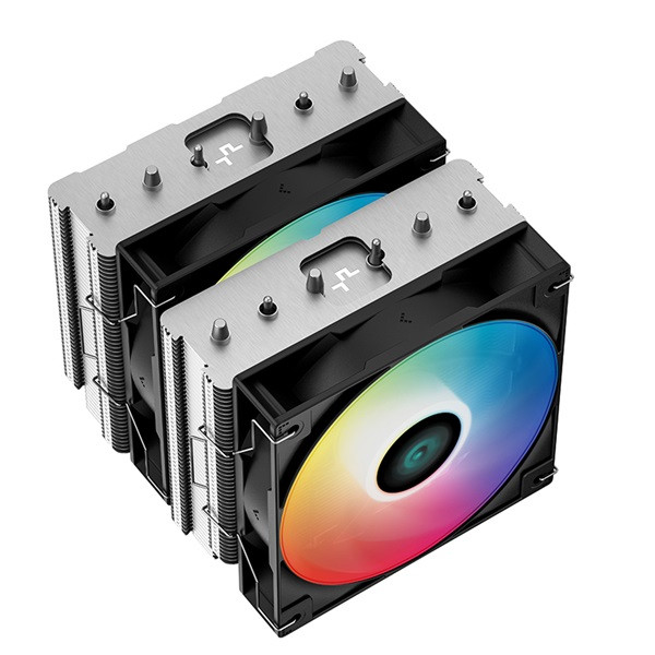 Deepcool cpu cooler - ag620 bk argb (29,4 db; max, 115,32 m3/h; 4pin csatlakozó, 6 db heatpipe, 12cm, pwm, led)