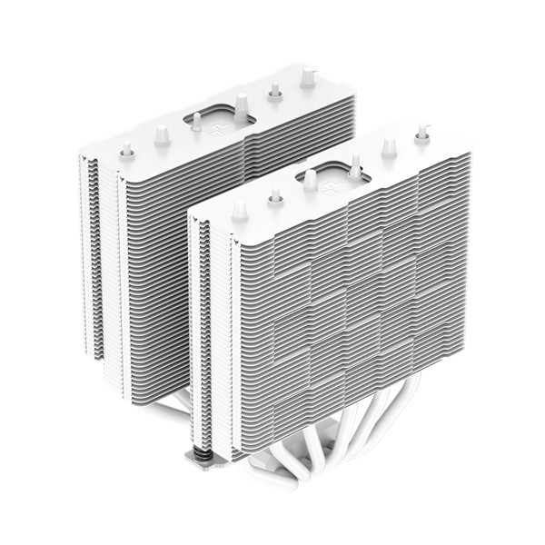Deepcool cpu cooler - ag620 wh argb (29,4 db; max, 115,32 m3/h; 4pin pwm, 6 db heatpipe, 12cm, a-rgb led, fehér)