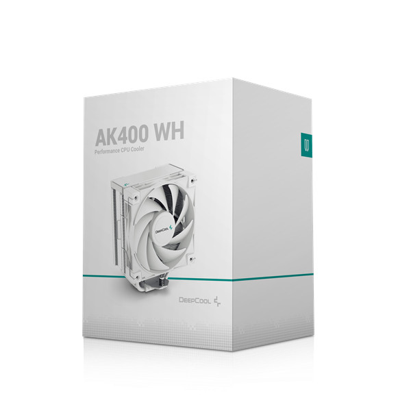 Deepcool cpu cooler - ak400 wh (29 db; max, 112,93 m3/h; 4pin csatlakozó, 4 db heatpipe, 12cm, pwm, fehér)