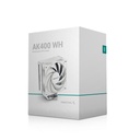 Deepcool cpu cooler - ak400 wh (29 db; max, 112,93 m3/h; 4pin csatlakozó, 4 db heatpipe, 12cm, pwm, fehér)