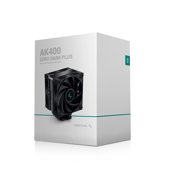 Deepcool cpu cooler - ak400 zero dark plus (28 db; max, 101,02 m3/h; 4pin, 4 db heatpipe, 12cm, pwm)