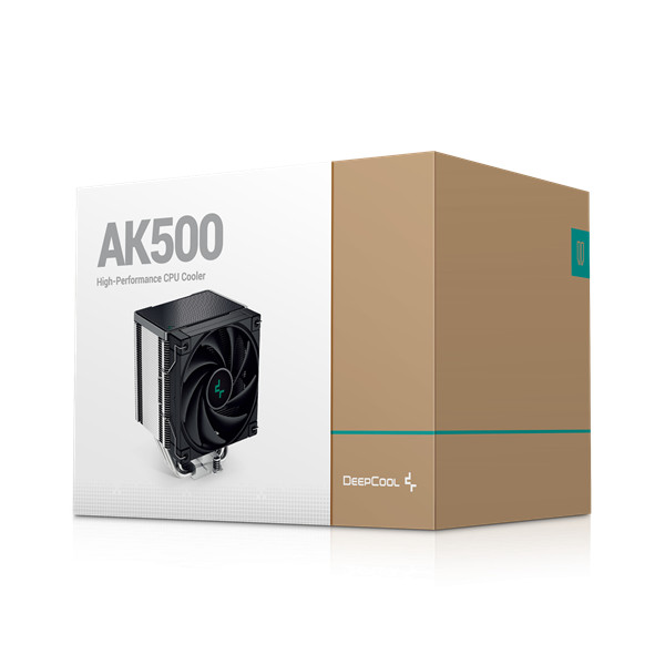 Deepcool cpu cooler - ak500 (31,5 db; max, 88,75 m3/h; 4pin csatlakozó, 5 db heatpipe, 12cm, pwm)