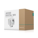 Deepcool cpu cooler - ak500 digital wh (28db; max, 117,21 m3/h; 4pin csatlakozó, 5 db heatpipe, 12cm, pwm, fehér)