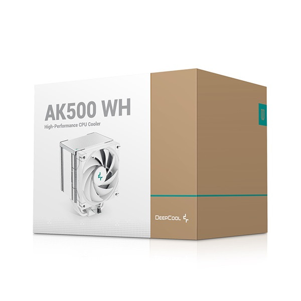 Deepcool cpu cooler - ak500 wh (31,5 db; max, 88,75 m3/h; 4pin csatlakozó, 5 db heatpipe, 12cm, pwm)