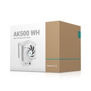 Deepcool cpu cooler - ak500 wh (31,5 db; max, 88,75 m3/h; 4pin csatlakozó, 5 db heatpipe, 12cm, pwm)