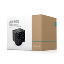 Deepcool cpu cooler - ak500 zero dark (31,5 db; max, 88,75 m3/h; 4pin csatlakozó, 5 db heatpipe, 12cm, pwm)