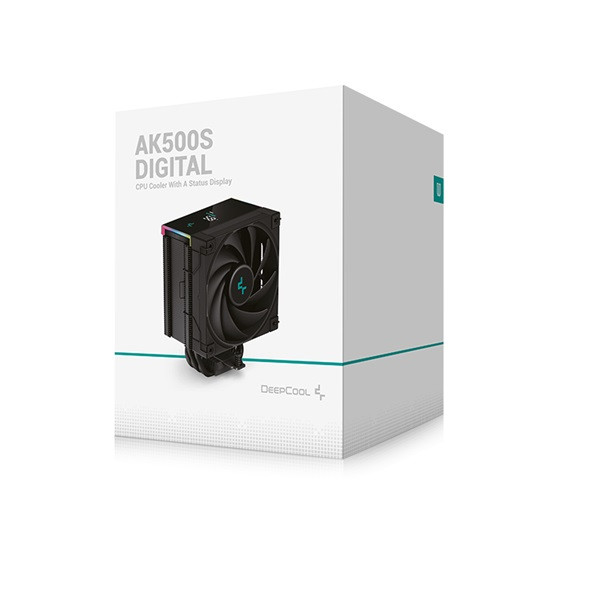 Deepcool cpu cooler - ak500s digital (28db; max, 117,21 m3/h; 4pin csatlakozó, 5 db heatpipe, 12cm, pwm)