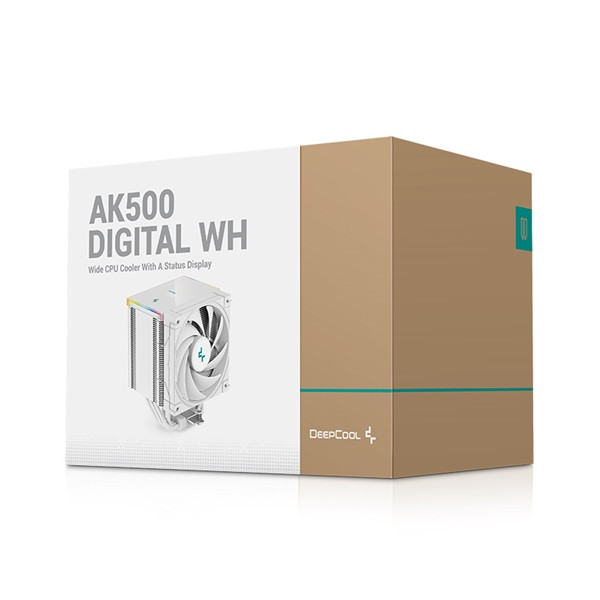 Deepcool cpu cooler - ak500s digital wh (28 db; max, 117,21 m3/h; 4pin csatlakozó, 5 db heatpipe, 12cm, pwm, fehér)