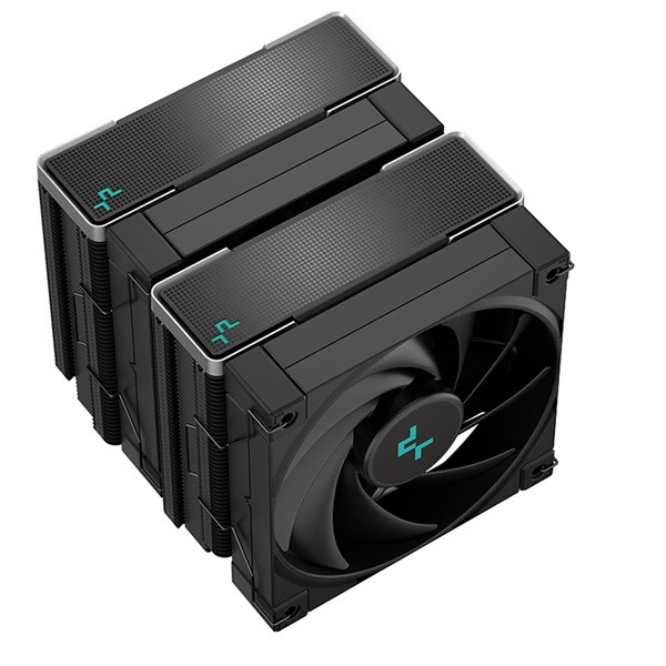 Deepcool cpu cooler - ak620 zero dark (28 db; max, 117,21 m3/h; 4pin csatlakozó, 6 db heatpipe, 2x12cm, pwm)