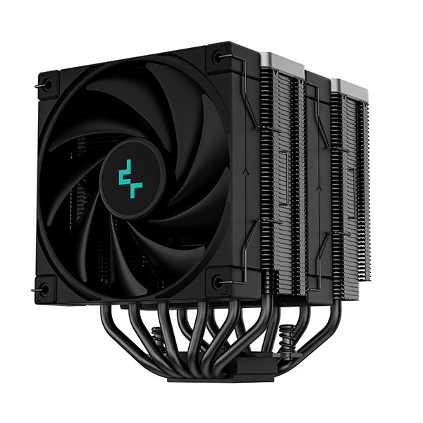 Deepcool cpu cooler - ak620 zero dark (28 db; max, 117,21 m3/h; 4pin csatlakozó, 6 db heatpipe, 2x12cm, pwm)
