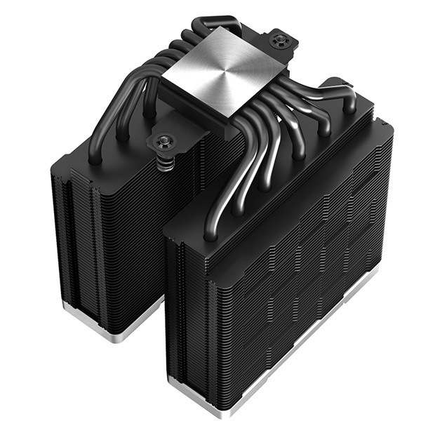 Deepcool cpu cooler - ak620 zero dark (28 db; max, 117,21 m3/h; 4pin csatlakozó, 6 db heatpipe, 2x12cm, pwm)