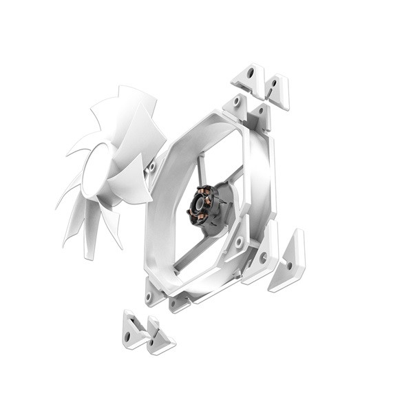 Id-cooling cooler 12cm - tf-12025 white (15.2-35.2db, max. 129,39 m3/h, 4pin, pwm, 12cm,)