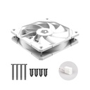 Id-cooling cooler 12cm - tf-12025 white (15.2-35.2db, max. 129,39 m3/h, 4pin, pwm, 12cm,)