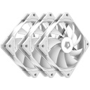 Id-cooling cooler 12cm - tf-12025-argb-trio-snow (13.8-30.5db, max. 115,87 m3/h, 4pin, pwm, led, 3 darab 12cm, argb led)