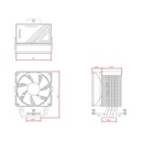 Id-cooling cpu cooler - frozn a400 argb (25,8db; max. 77,81 m3/h; 4pin csatlakozó, 4 db heatpipe, 12cm, pwm)