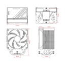 Id-cooling cpu cooler - frozn a610 argb (29.9db; max. 132,54 m3/h; 4pin, 4 db heatpipe, 12cm, a-rgb, pwm)