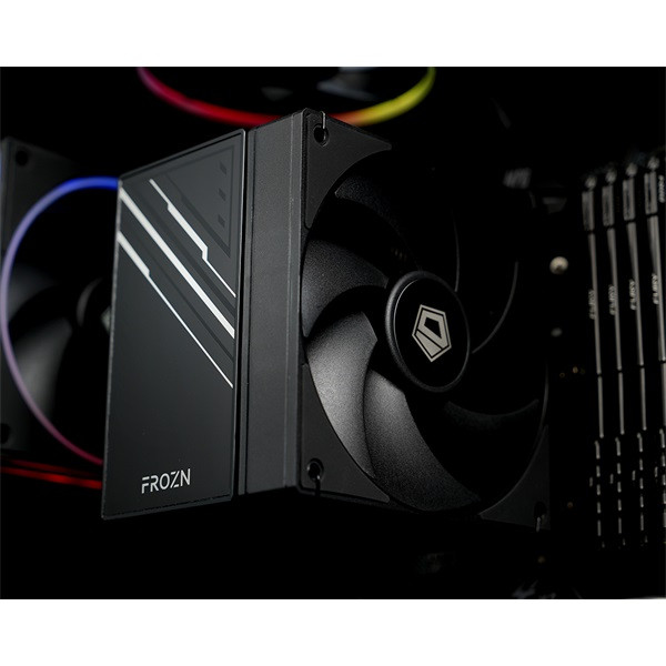 Id-cooling cpu cooler - frozn a610 black (29.85db; max. 132,94 m3/h; 4pin, 4 db heatpipe, 12cm, pwm)