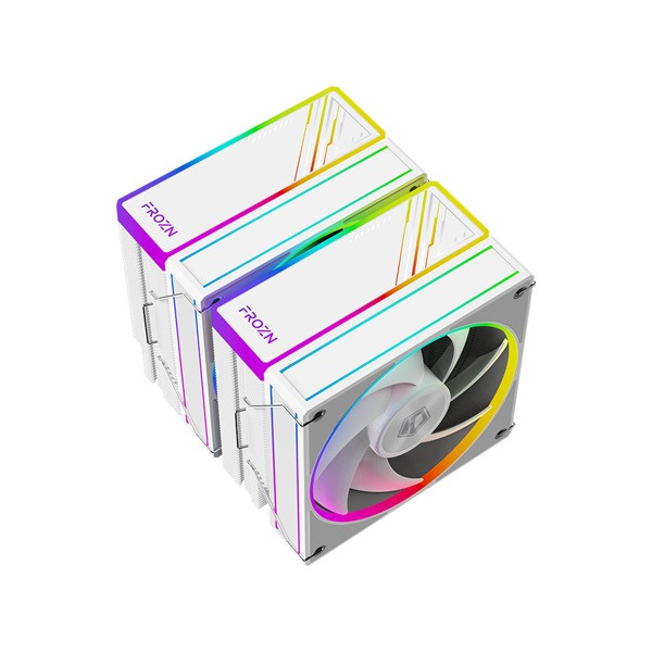 Id-cooling cpu cooler - frozn a620 argb white (29,9db; max 132,52 m3/h; 4pin csatlakozó, 6 db heatpipe, 2x12cm, pwm)