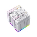 Id-cooling cpu cooler - frozn a620 argb white (29,9db; max 132,52 m3/h; 4pin csatlakozó, 6 db heatpipe, 2x12cm, pwm)