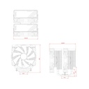 Id-cooling cpu cooler - frozn a720 black (33,5db; max 167,52 m3/h; 4pin csatlakozó, 7 db heatpipe, 2x12cm, pwm)
