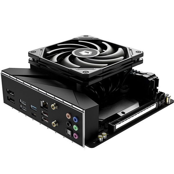 Id-cooling cpu cooler - is-55 black (low profile, 31,2db; max. 92,76 m3/h; 4pin csatlakozó, 5 db heatpipe, 12cm, pwm)