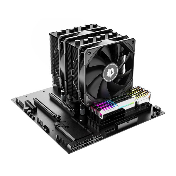 Id-cooling cpu cooler - se-207-xt advanced (15.2-35.2 db; max 140,16 m3/h; 4pin csatlakozó, 7 db heatpipe, 2x12cm, pwm)