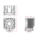 Id-cooling cpu cooler - se-226-xt argb (16.2-31.5db; max 95,99 m3/h; 4pin csatlakozó, 6 db heatpipe, 12cm, pwm, led)