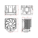 Id-cooling cpu cooler - se-226-xt black (16.2-35.2db; max 129,39 m3/h; 4pin csatlakozó, 6 db heatpipe, 12cm, pwm,)